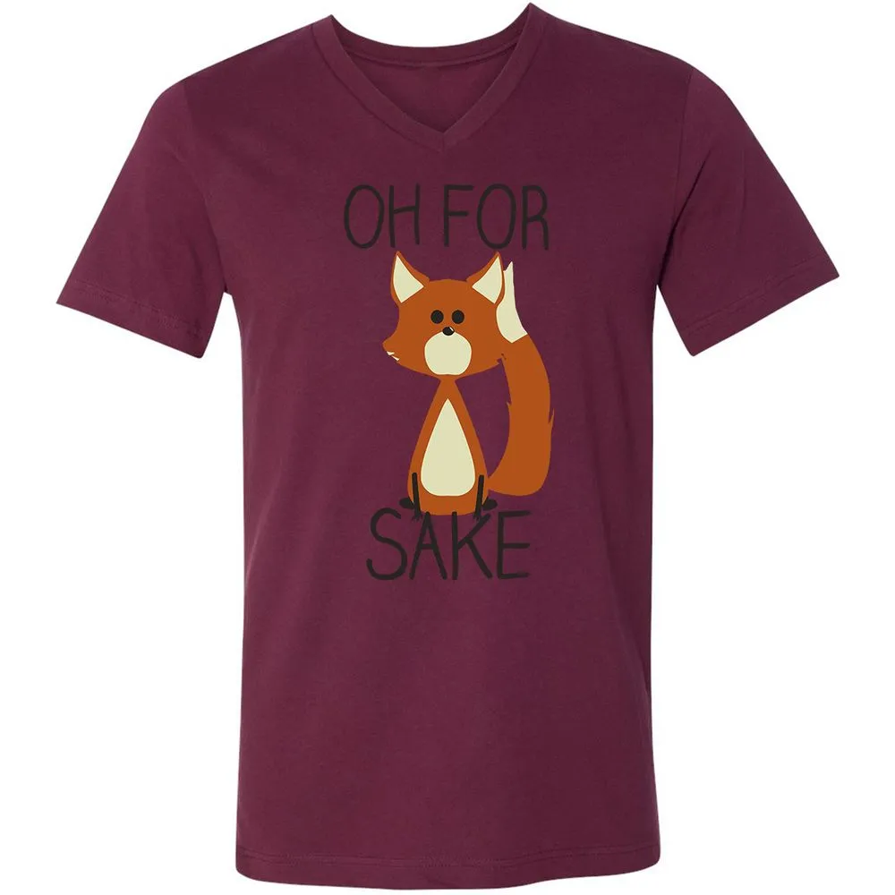 Unisex V-Neck T-Shirt - HP9JT6A8 - Maroon - 6