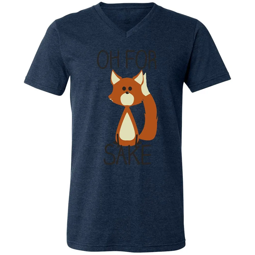 Unisex V-Neck T-Shirt - HP9JT6A8 - Heather Navy - 15
