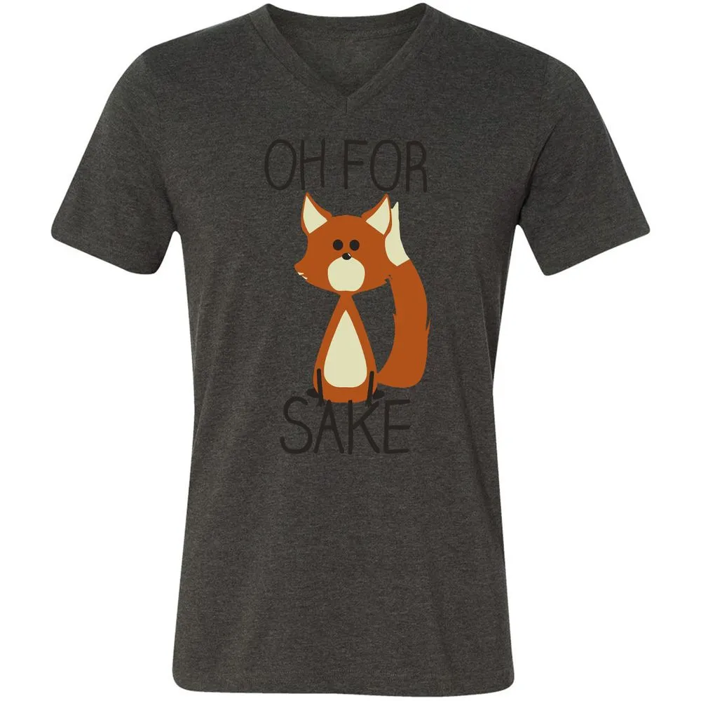 Unisex V-Neck T-Shirt - HP9JT6A8 - Dark Grey Heather - 8