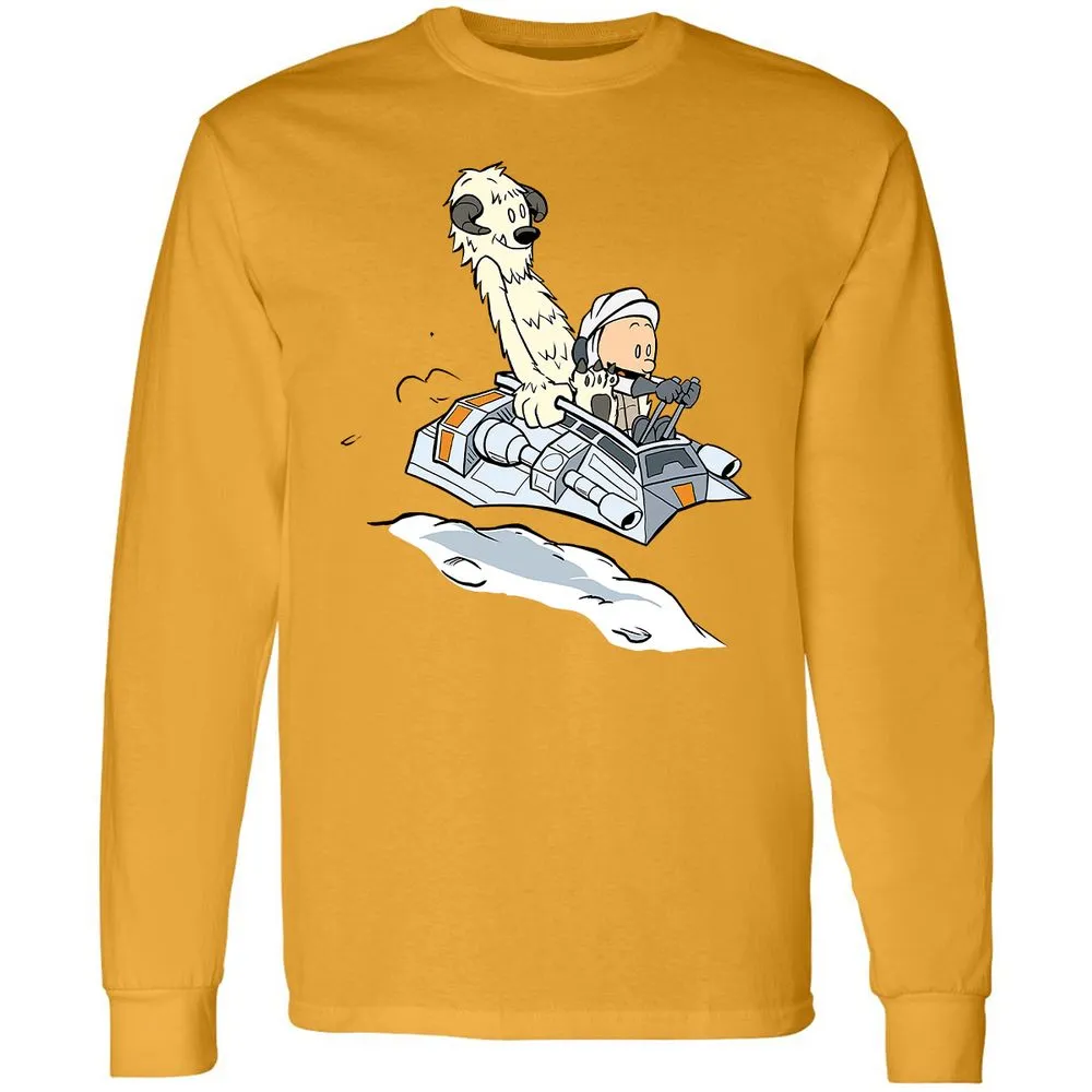 Long Sleeve T-Shirt - X61GVRK8 - Gold - 9