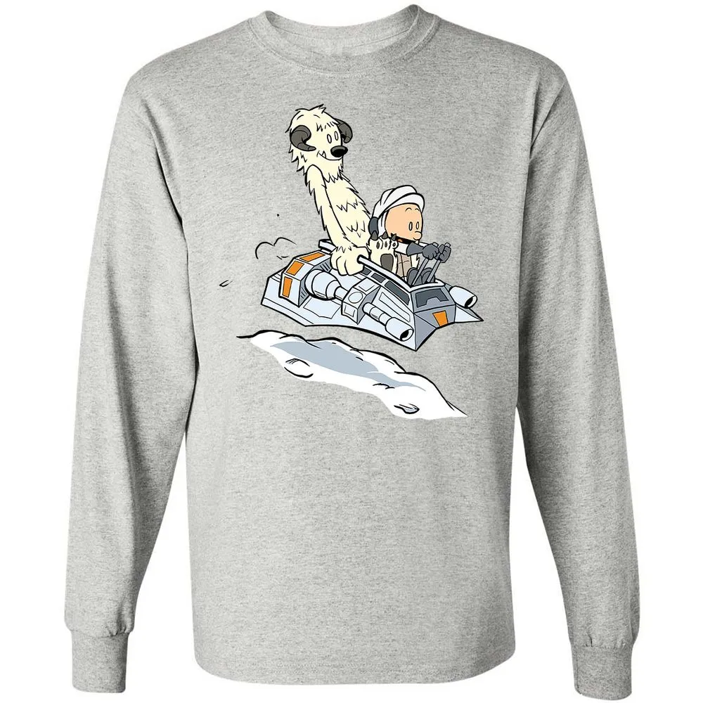 Long Sleeve T-Shirt - X61GVRK8 - Ash - 5