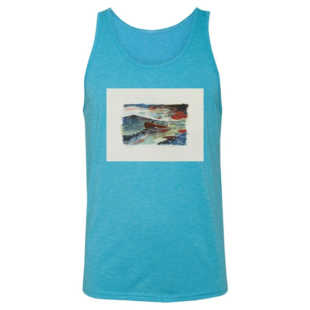 Unisex Jersey Tank - RV9UAHXJ - Aqua Triblend - 3