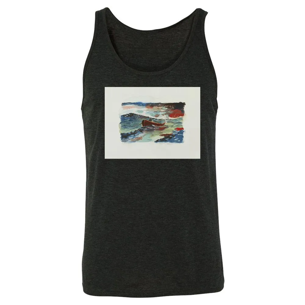 Unisex Jersey Tank - RV9UAHXJ - Charcoal Black Triblend - 5