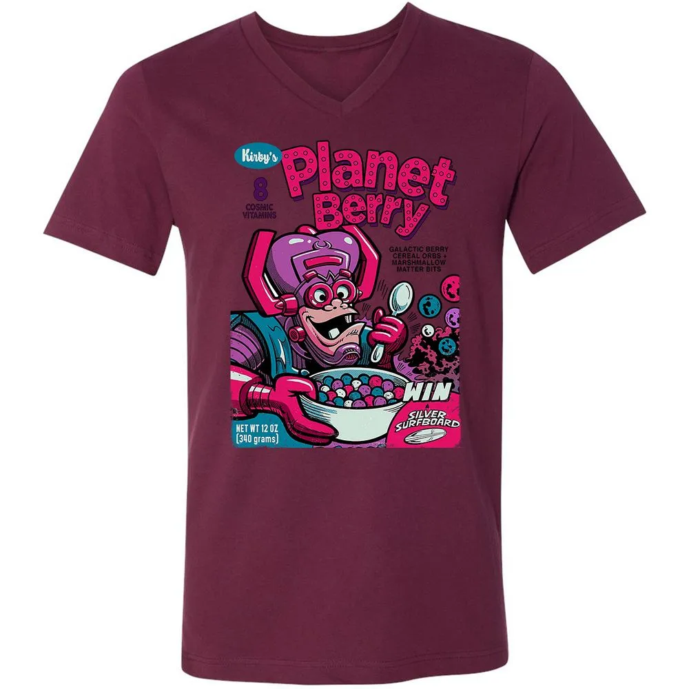 Unisex V-Neck T-Shirt - 1F1B5AT8 - Maroon - 6