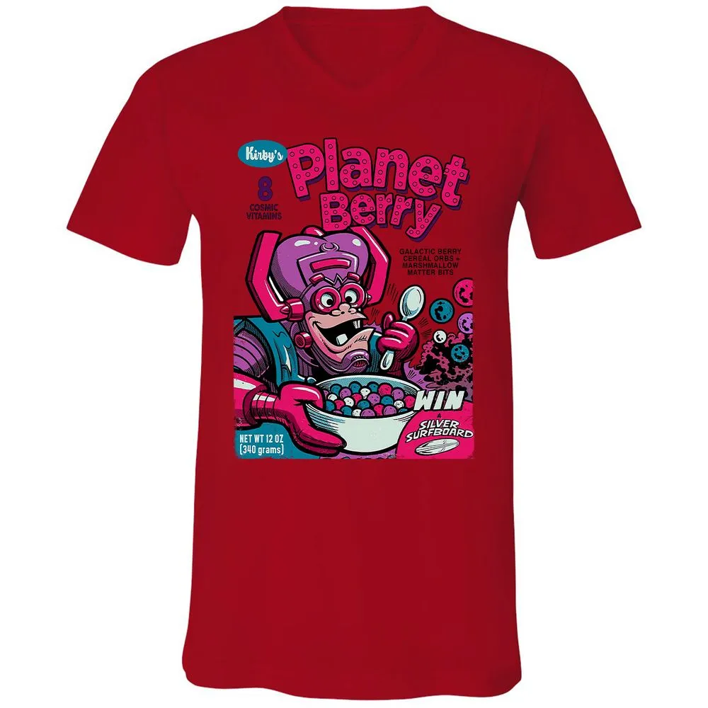Unisex V-Neck T-Shirt - 1F1B5AT8 - Red - 3