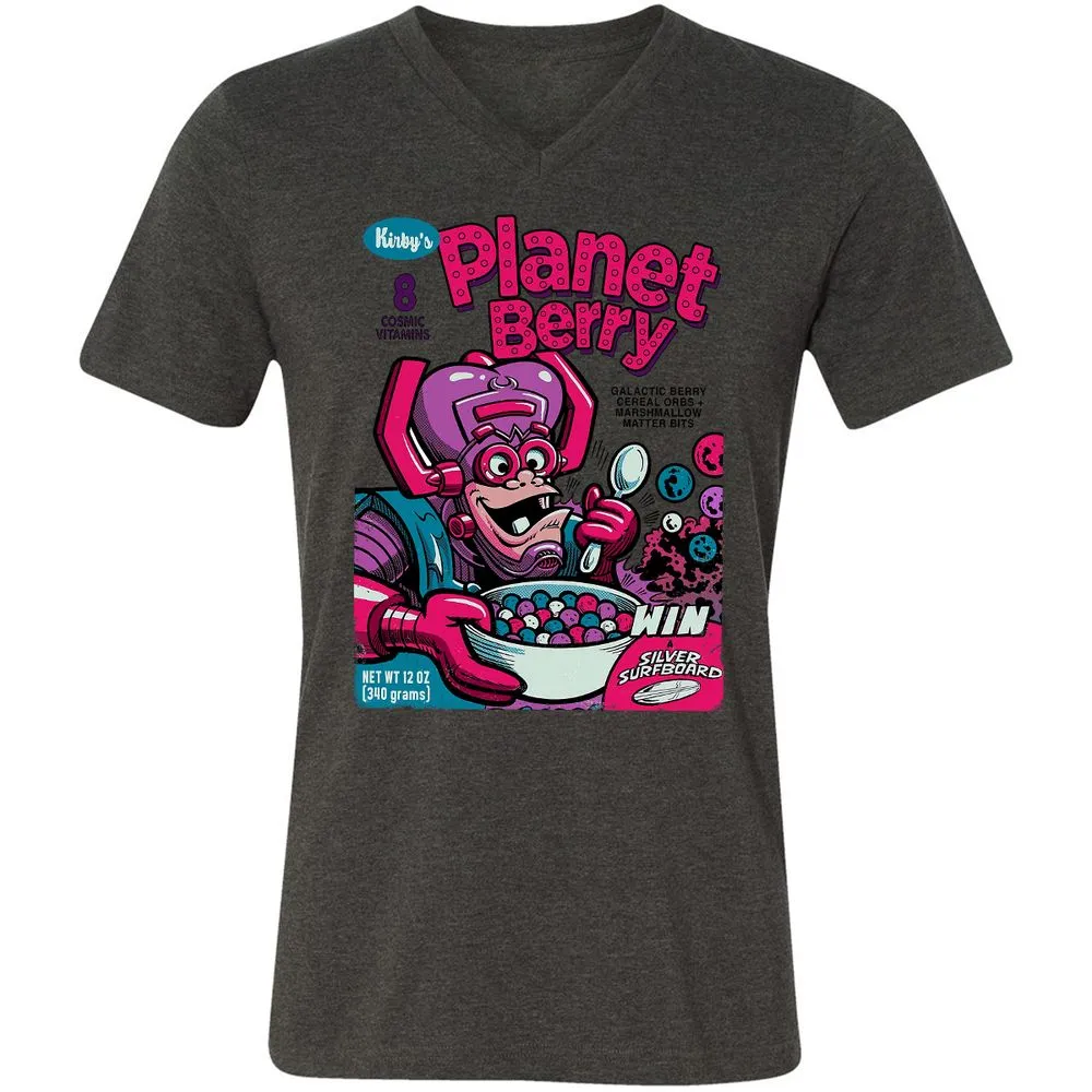 Unisex V-Neck T-Shirt - 1F1B5AT8 - Dark Grey Heather - 8