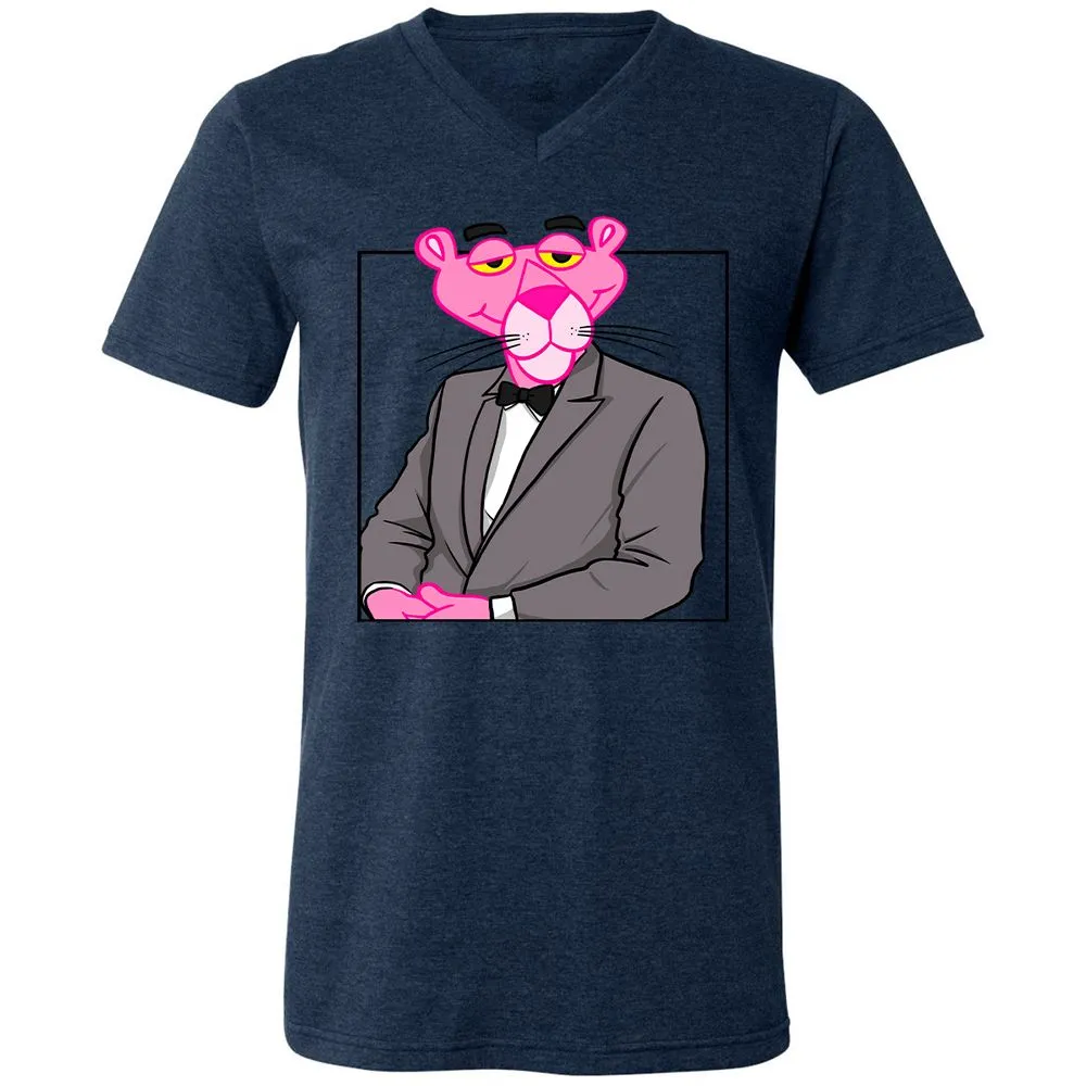 Unisex V-Neck T-Shirt - X4J3432J - Heather Navy - 15