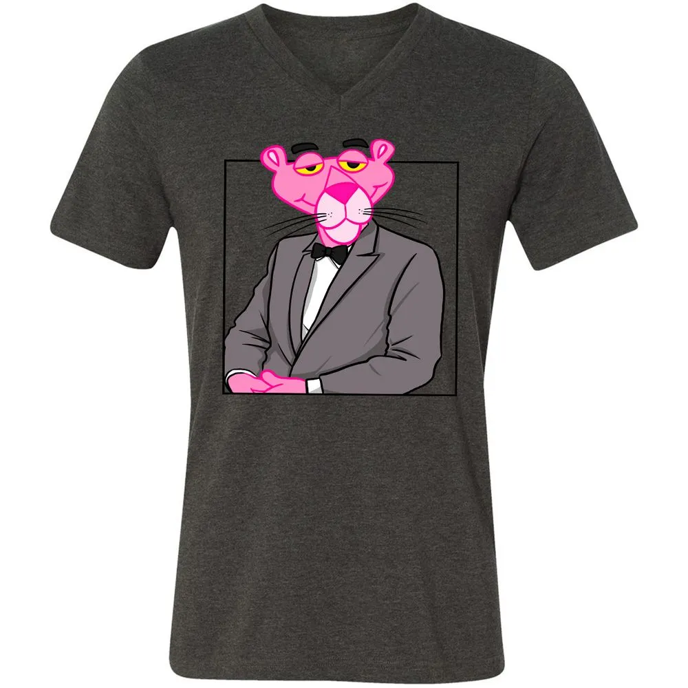 Unisex V-Neck T-Shirt - X4J3432J - Dark Grey Heather - 8