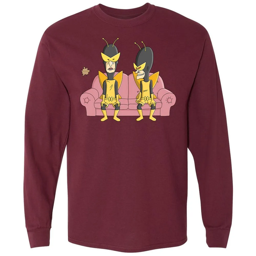 Long Sleeve T-Shirt - 7WZNLW47 - Maroon - 11