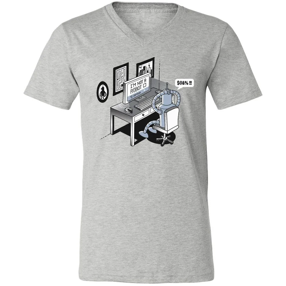 Unisex V-Neck T-Shirt - T6VA6F1U - Athletic Heather - 7