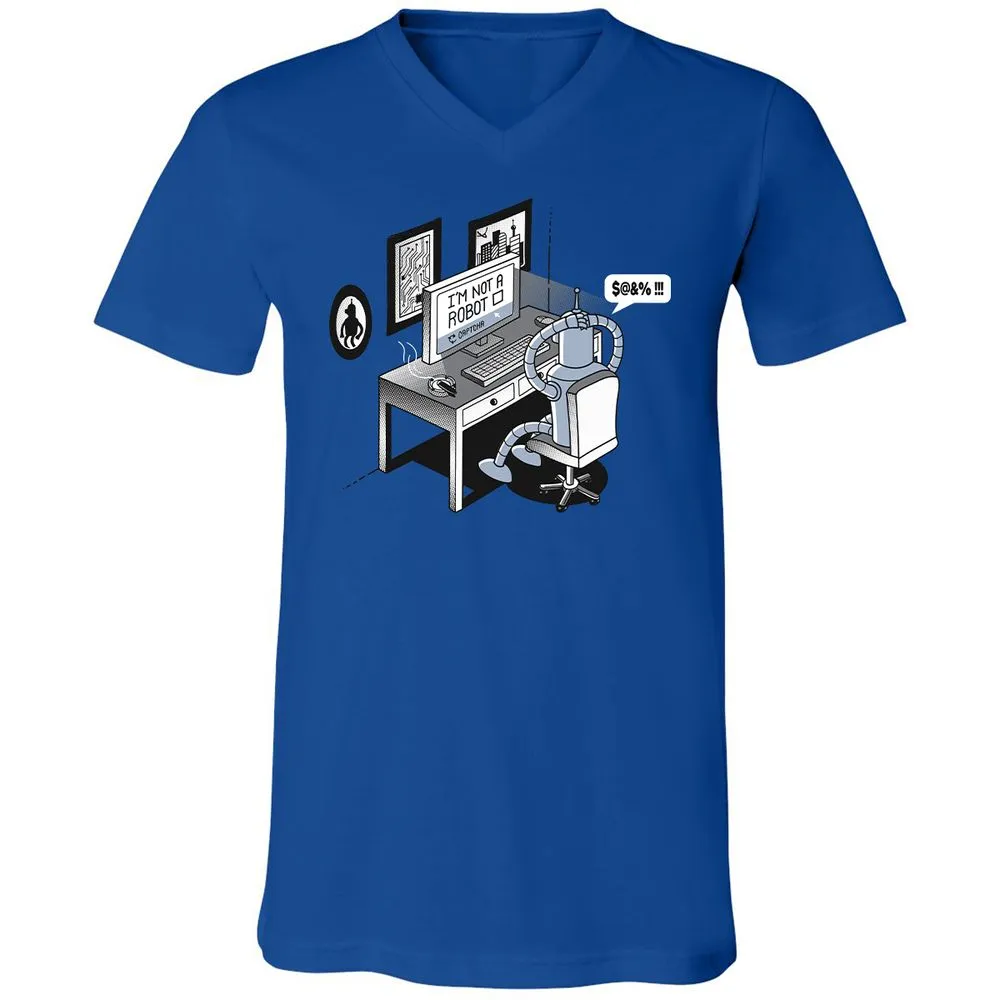 Unisex V-Neck T-Shirt - T6VA6F1U - True Royal - 4