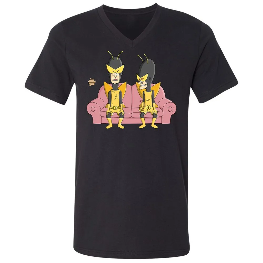 Unisex V-Neck T-Shirt - GQRLP1QX - Black - 16