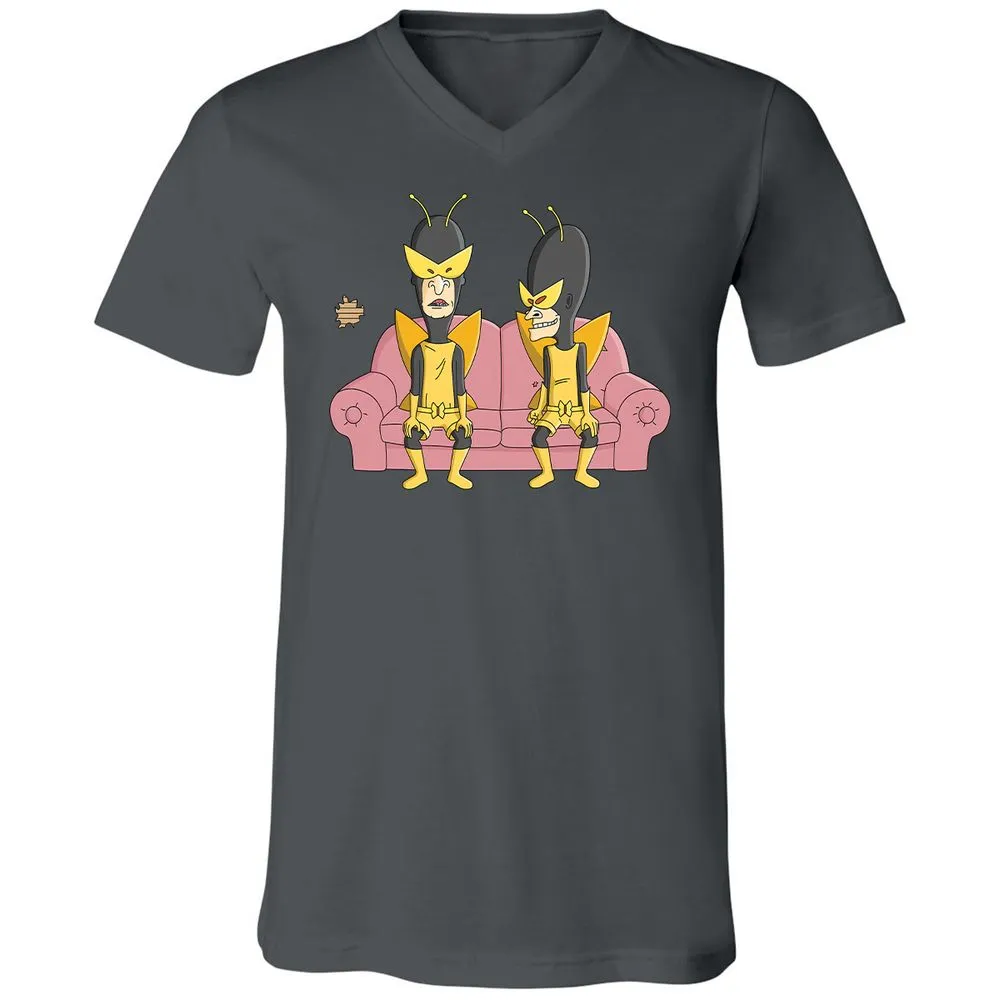 Unisex V-Neck T-Shirt - GQRLP1QX - Asphalt - 12