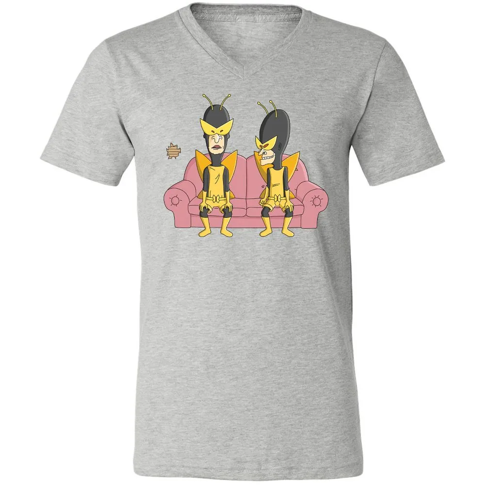 Unisex V-Neck T-Shirt - GQRLP1QX - Athletic Heather - 7