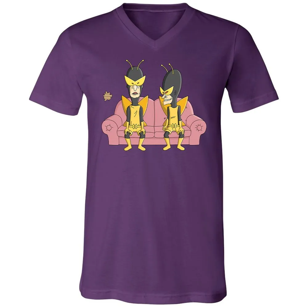 Unisex V-Neck T-Shirt - GQRLP1QX - Team Purple - 2