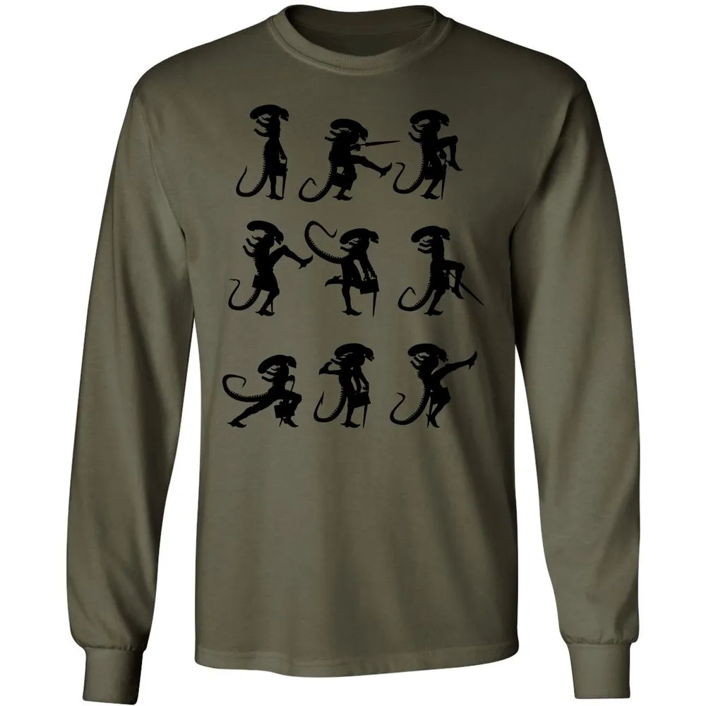 Long Sleeve T-Shirt - 4XWCW9LJ - Military Green - 7