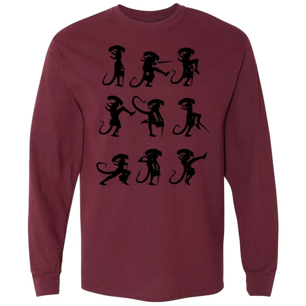 Long Sleeve T-Shirt - 4XWCW9LJ - Maroon - 11