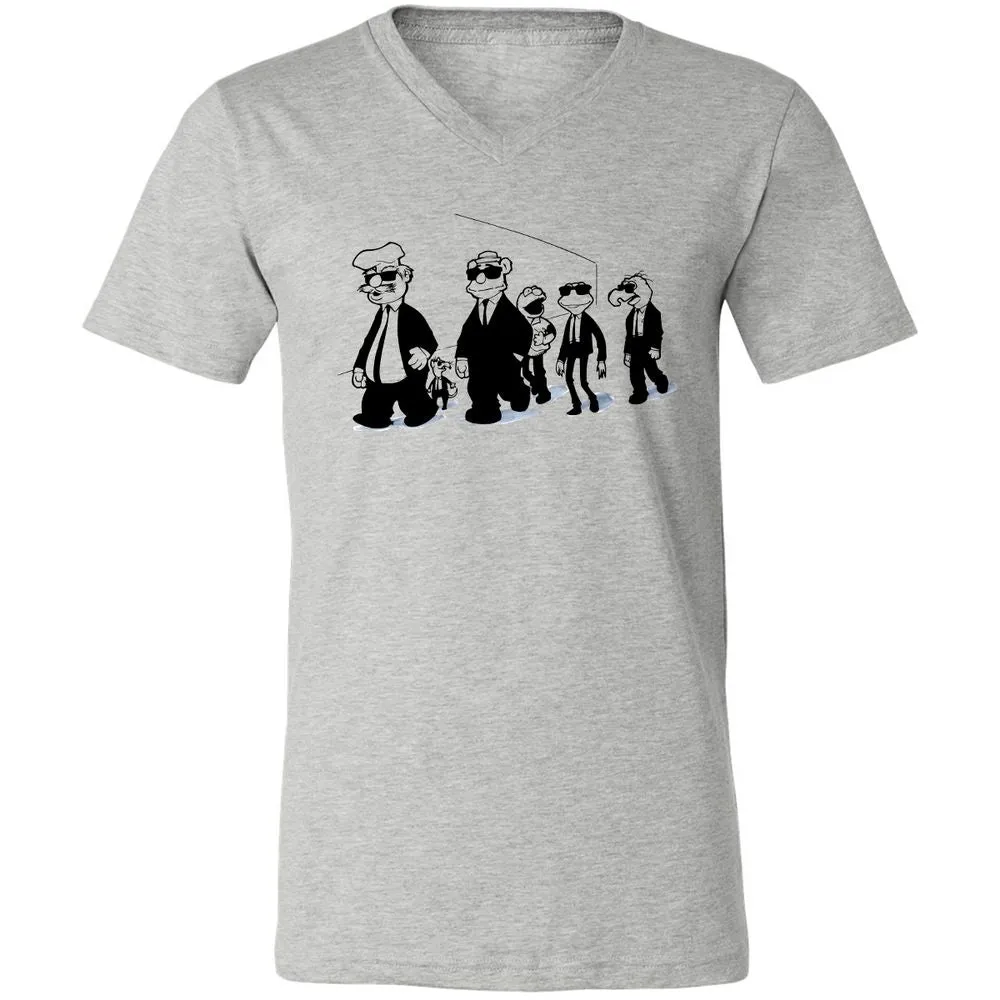 Unisex V-Neck T-Shirt - 8Q43LB3F - Athletic Heather - 7