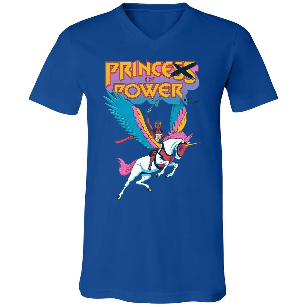 Unisex V-Neck T-Shirt - MZR7CYT8 - True Royal - 4
