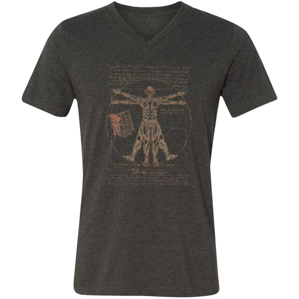 Unisex V-Neck T-Shirt - ZA66T4YB - Dark Grey Heather - 8