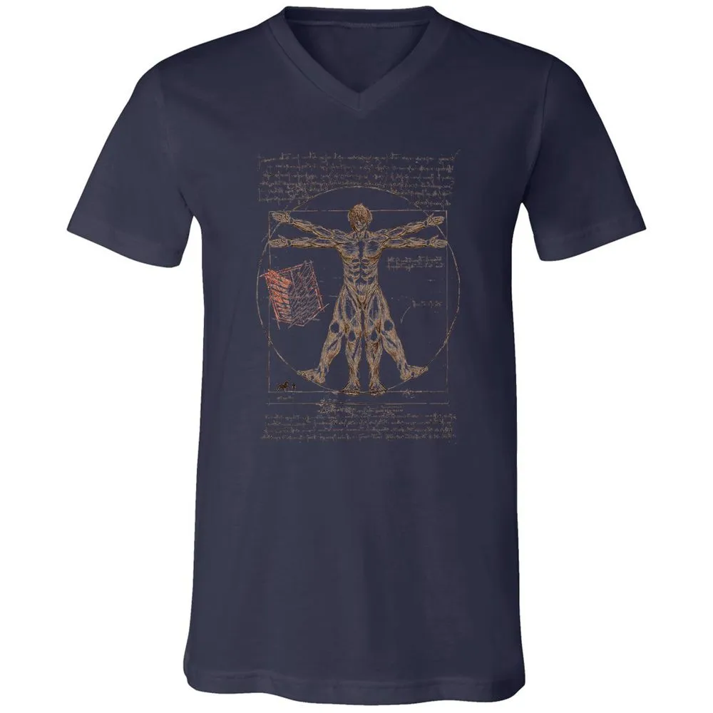 Unisex V-Neck T-Shirt - ZA66T4YB - Navy - 9