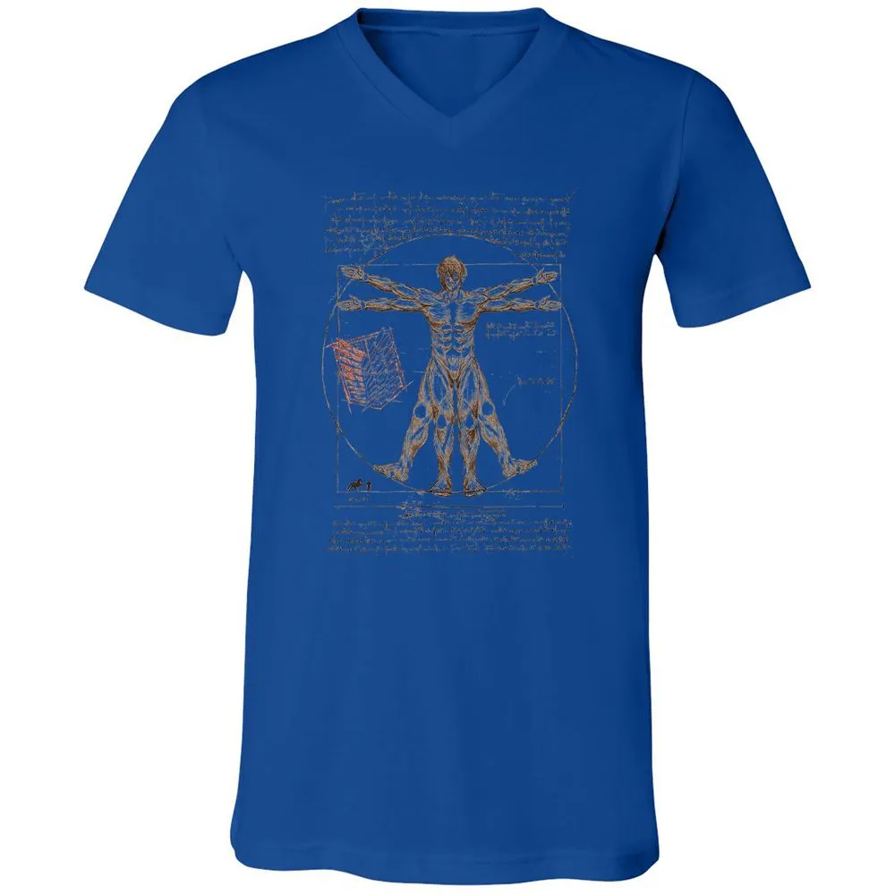 Unisex V-Neck T-Shirt - ZA66T4YB - True Royal - 4