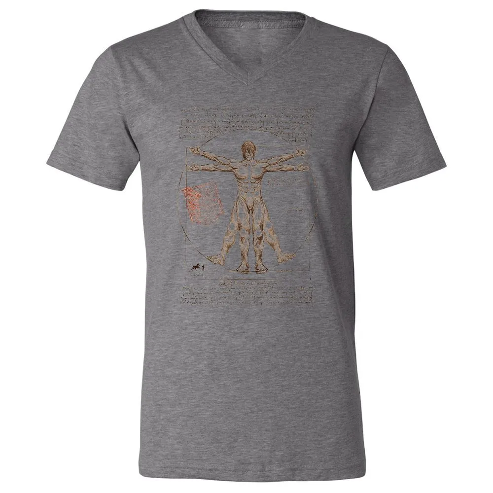 Unisex V-Neck T-Shirt - ZA66T4YB - Deep Heather - 13