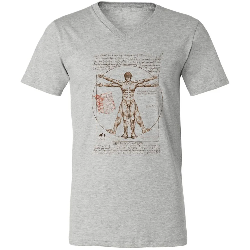 Unisex V-Neck T-Shirt - ZA66T4YB - Athletic Heather - 7