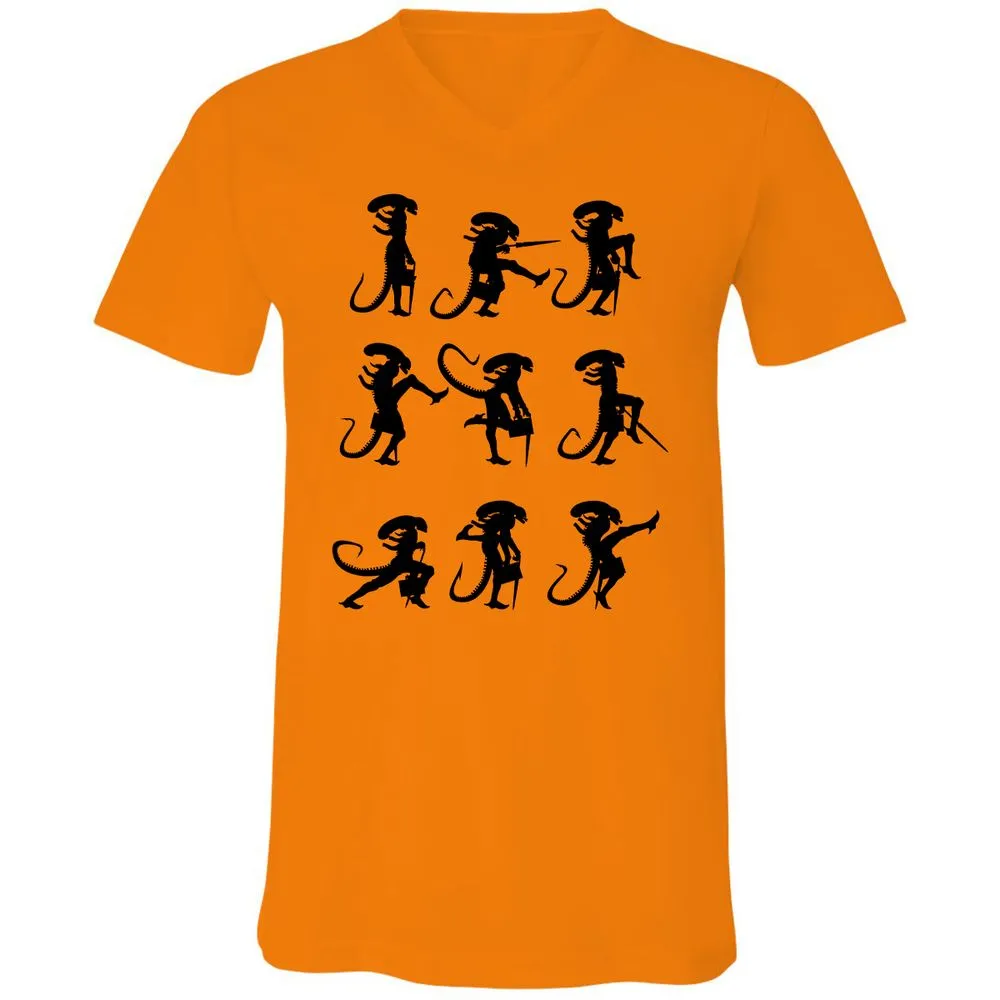 Unisex V-Neck T-Shirt - 38RC8E4N - Orange - 11