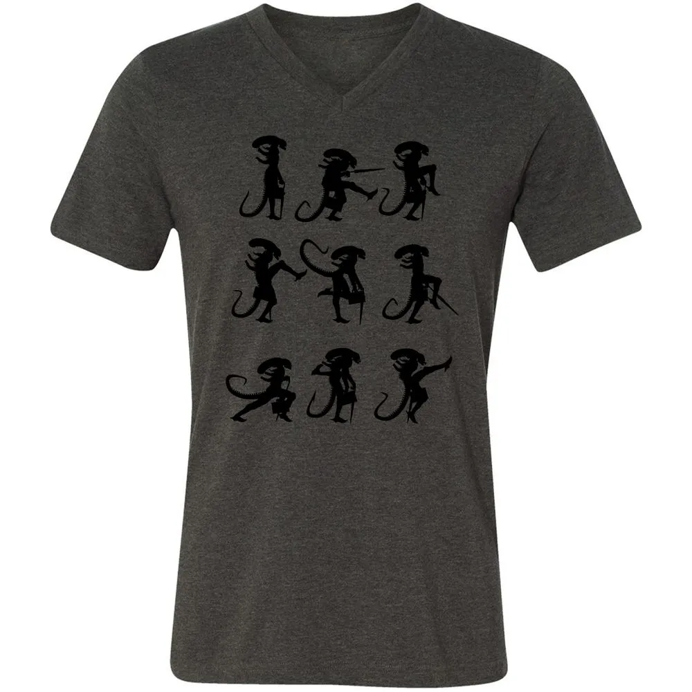Unisex V-Neck T-Shirt - 38RC8E4N - Dark Grey Heather - 8