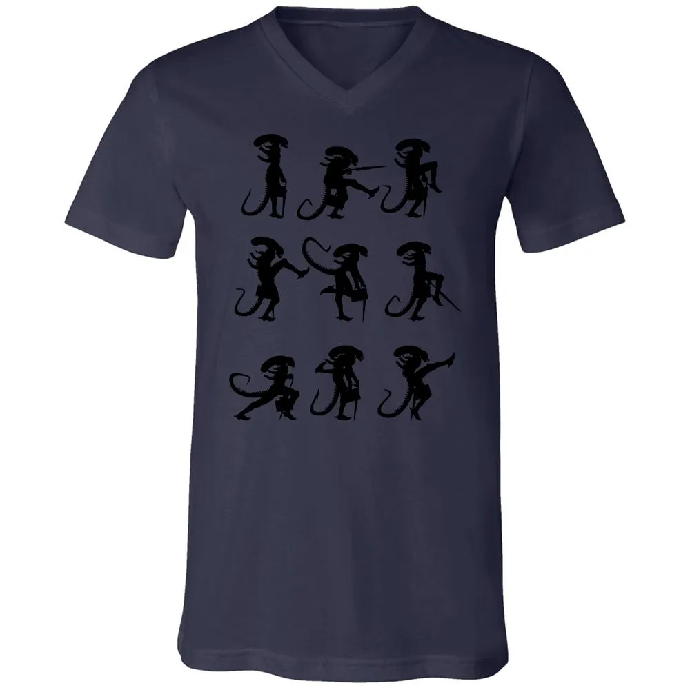 Unisex V-Neck T-Shirt - 38RC8E4N - Navy - 9