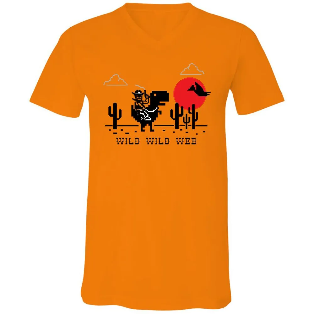 Unisex V-Neck T-Shirt - MFUMP5DT - Orange - 11