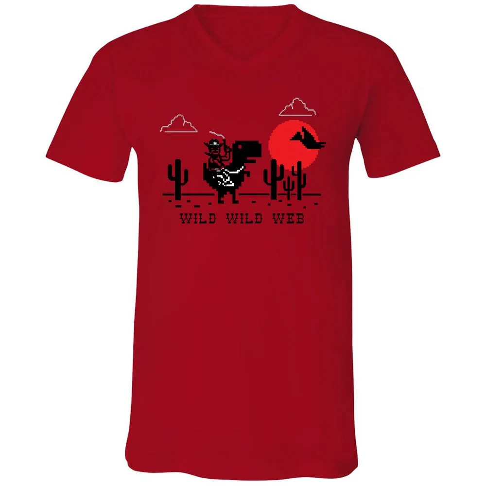Unisex V-Neck T-Shirt - MFUMP5DT - Red - 3