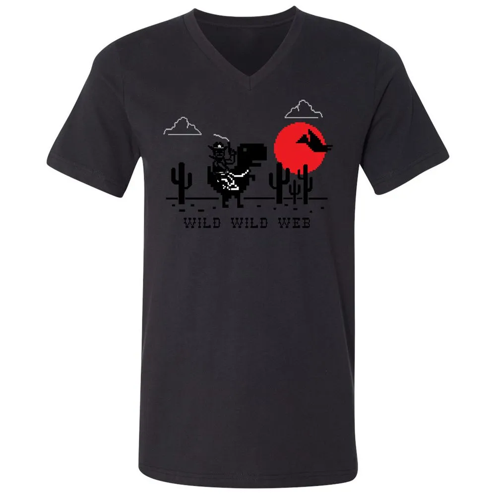 Unisex V-Neck T-Shirt - MFUMP5DT - Black - 16