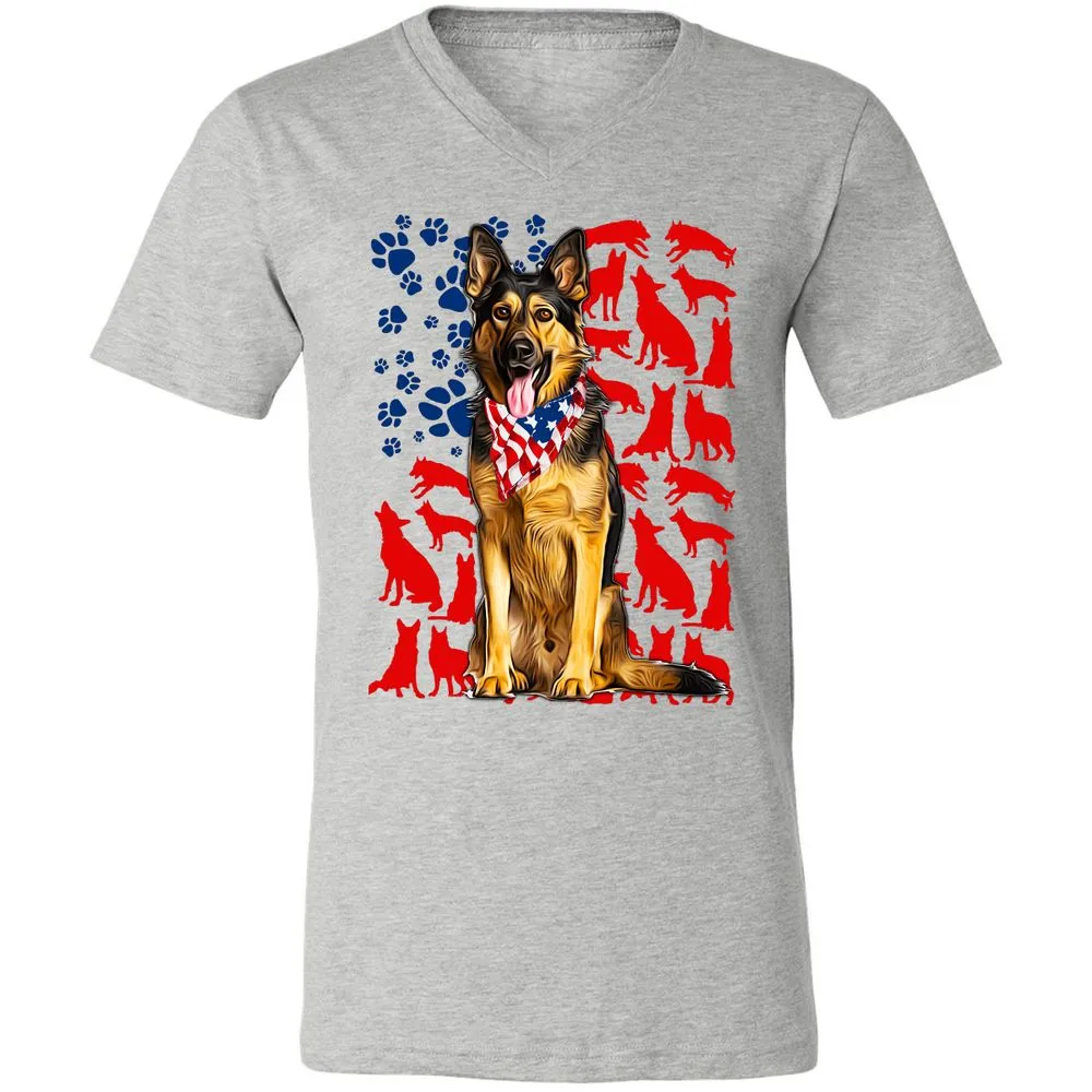 Unisex V-Neck T-Shirt - WANEWJS7 - Athletic Heather - 7