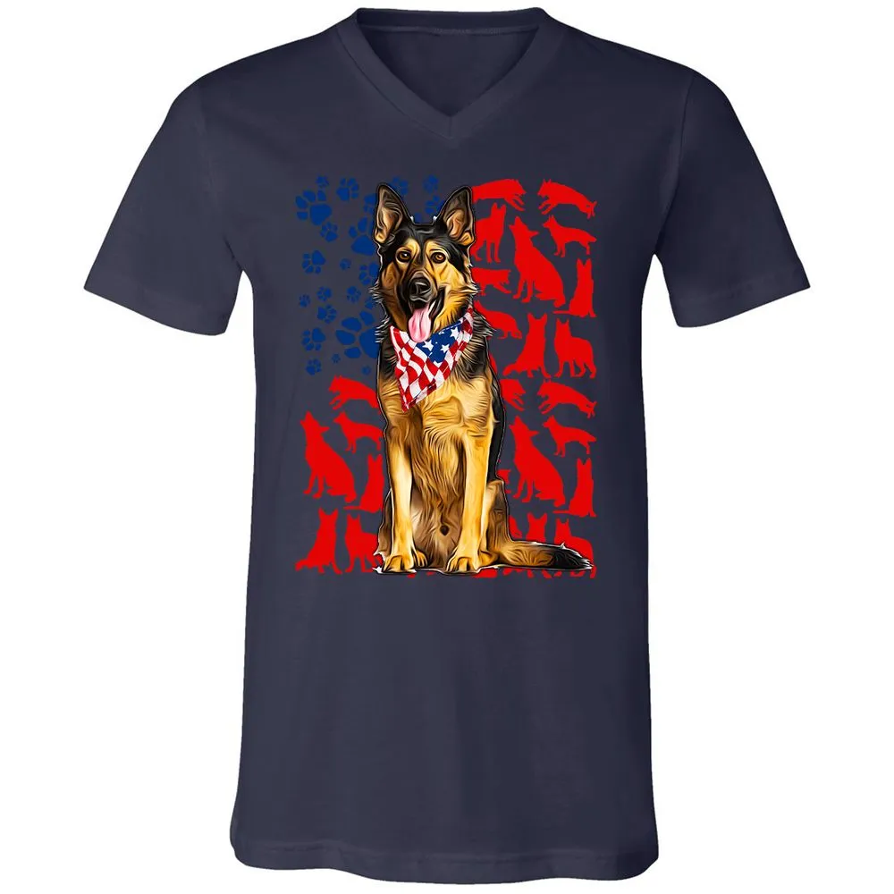 Unisex V-Neck T-Shirt - WANEWJS7 - Navy - 9