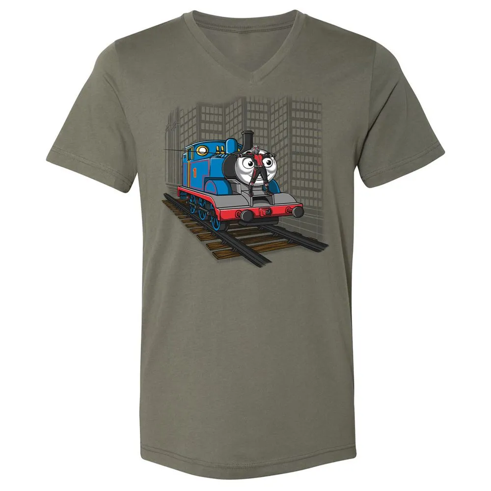 Unisex V-Neck T-Shirt - TAQC6JN2 - Military Green - 10