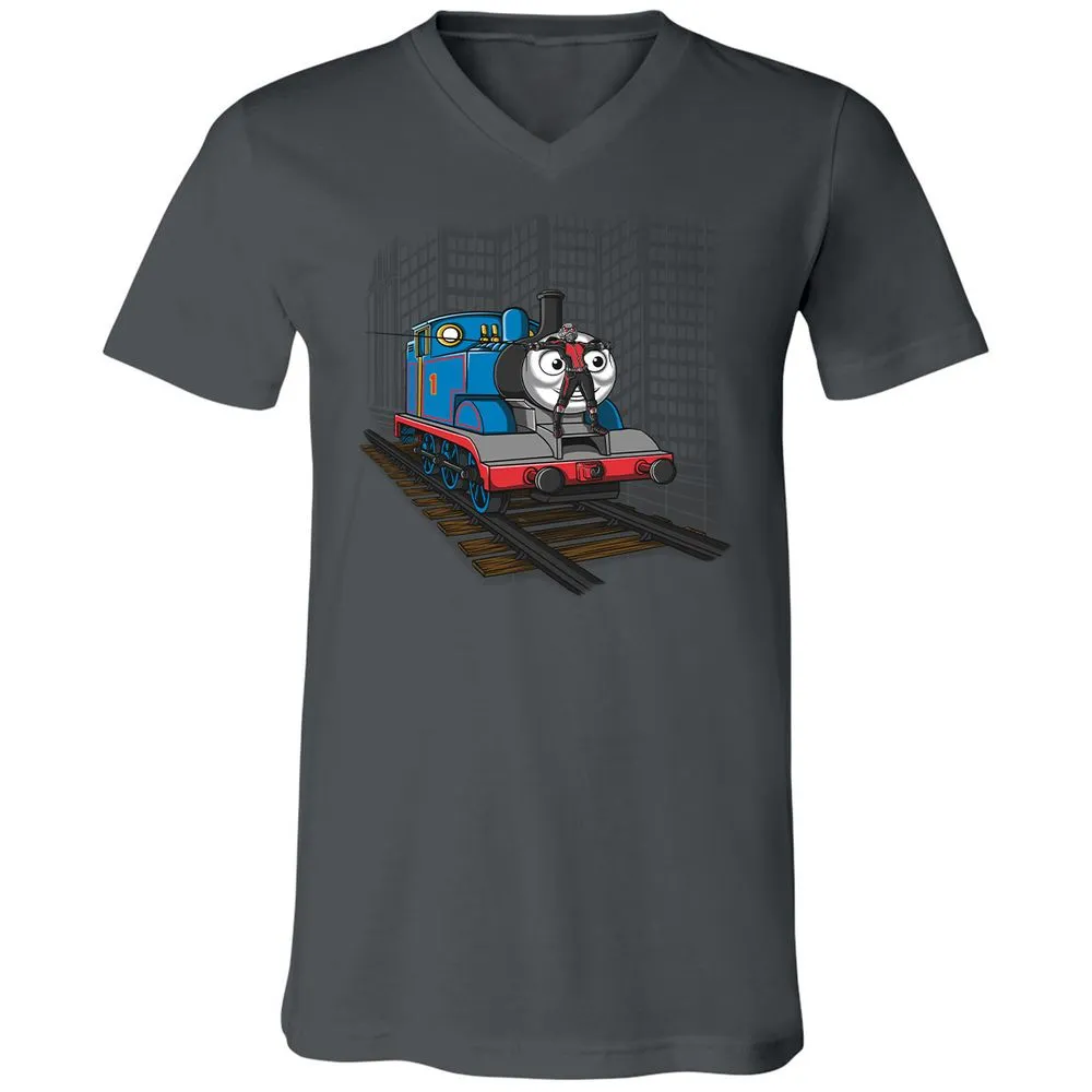 Unisex V-Neck T-Shirt - TAQC6JN2 - Asphalt - 12