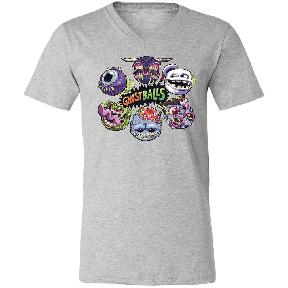 Unisex V-Neck T-Shirt - 6DSZJG81 - Athletic Heather - 7