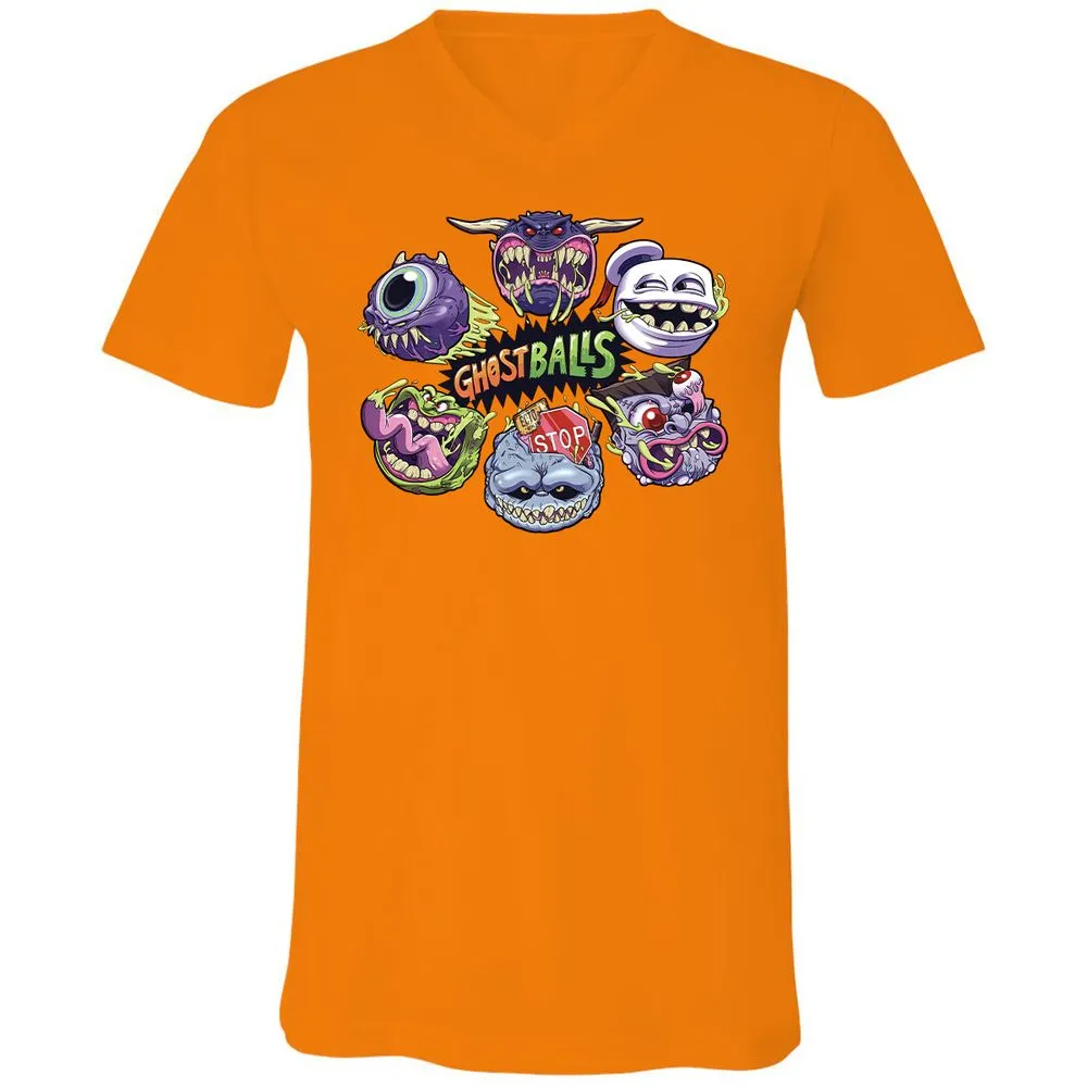 Unisex V-Neck T-Shirt - 6DSZJG81 - Orange - 11