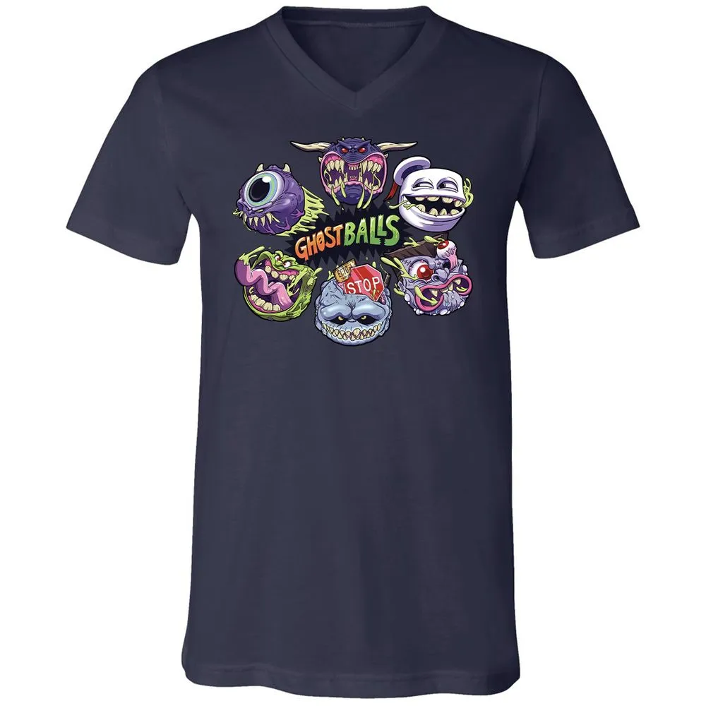 Unisex V-Neck T-Shirt - 6DSZJG81 - Navy - 9
