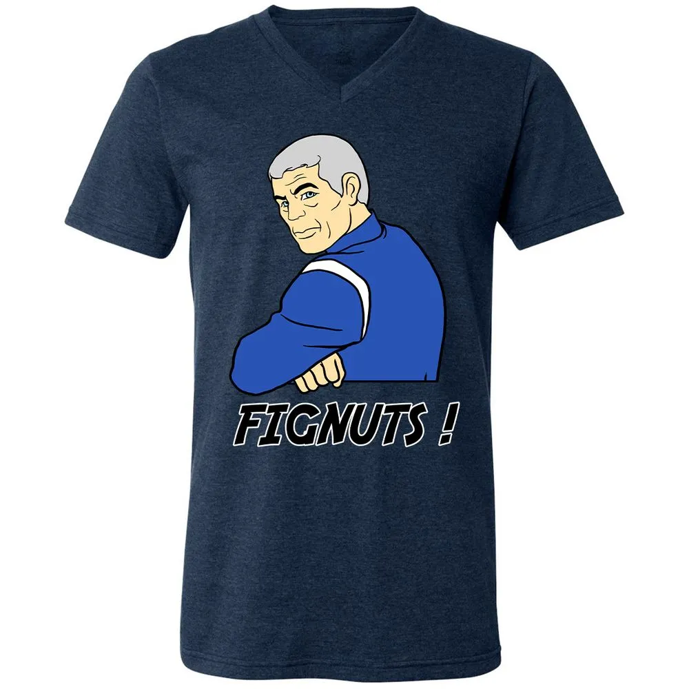 Unisex V-Neck T-Shirt - NJ93AZWP - Heather Navy - 15