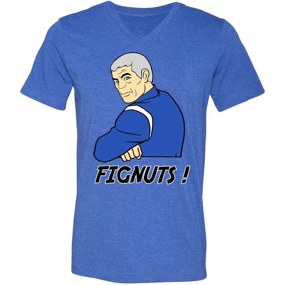 Unisex V-Neck T-Shirt - NJ93AZWP - Heather True Royal - 14