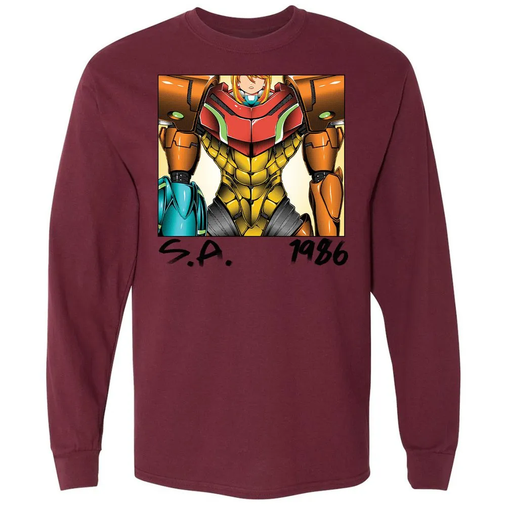 Long Sleeve T-Shirt - 2LUE3P7W - Maroon - 11