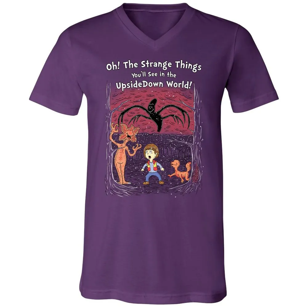 Unisex V-Neck T-Shirt - Q9M4EF8X - Team Purple - 2