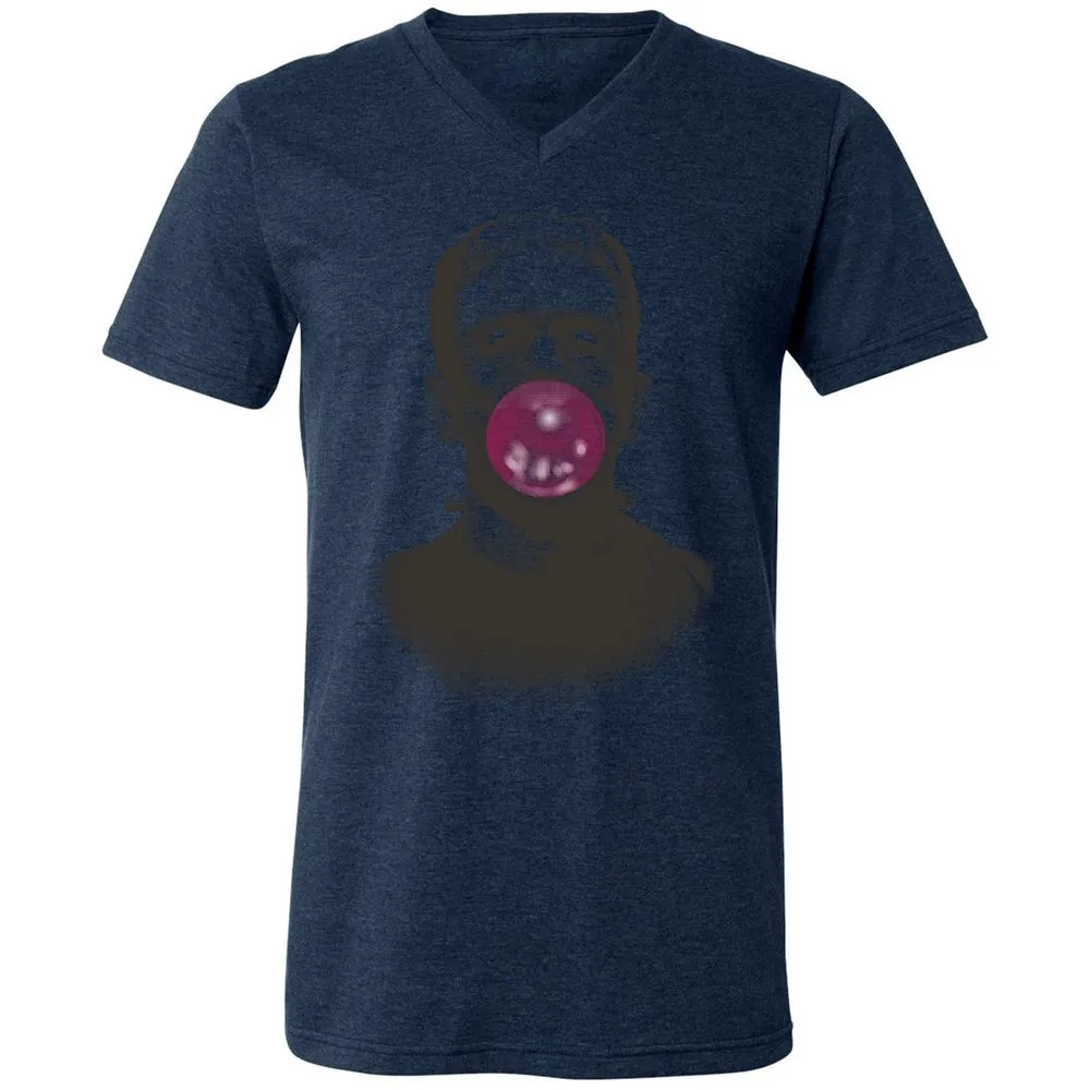 Unisex V-Neck T-Shirt - ZWQTD2RA - Heather Navy - 15