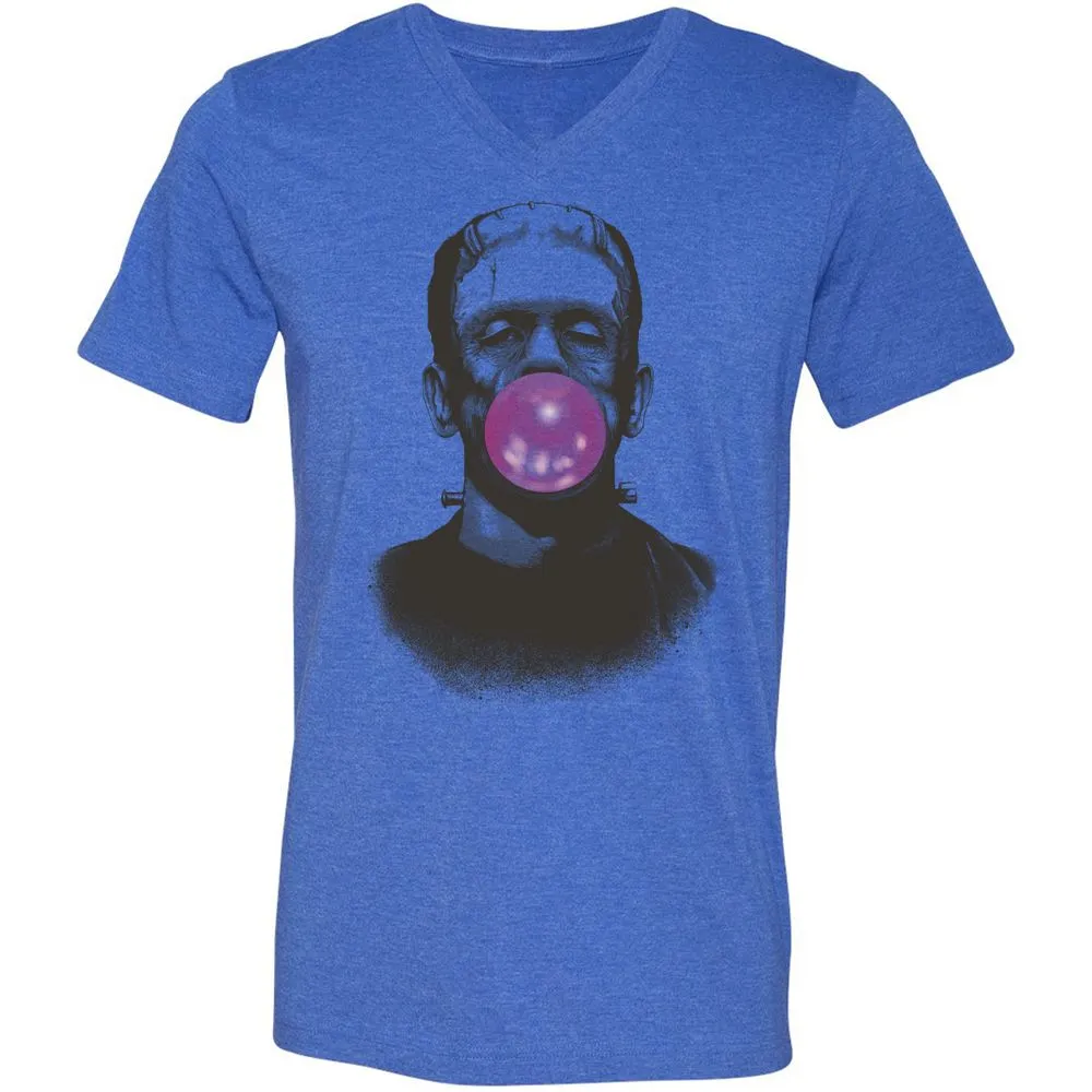 Unisex V-Neck T-Shirt - ZWQTD2RA - Heather True Royal - 14