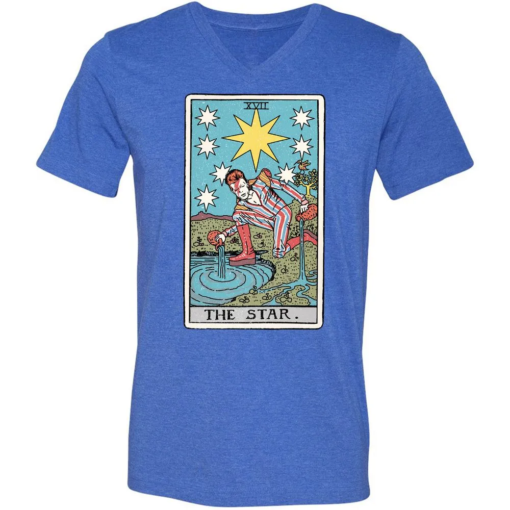 Unisex V-Neck T-Shirt - S8BLAS6E - Heather True Royal - 14