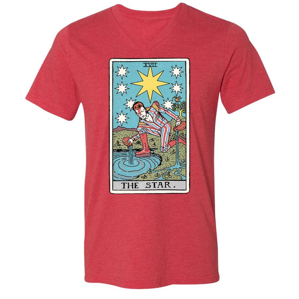 Unisex V-Neck T-Shirt - S8BLAS6E - Heather Red - 5