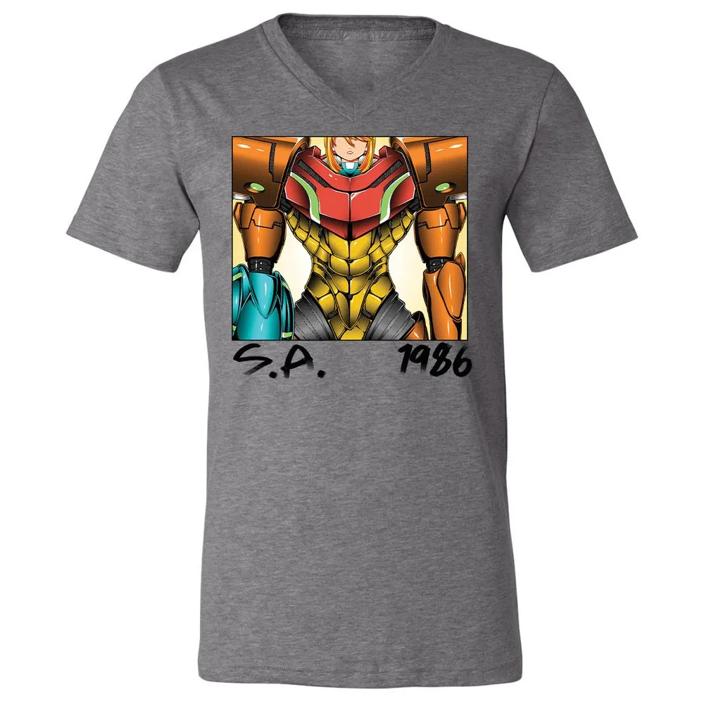 Unisex V-Neck T-Shirt - DR59PR82 - Deep Heather - 13
